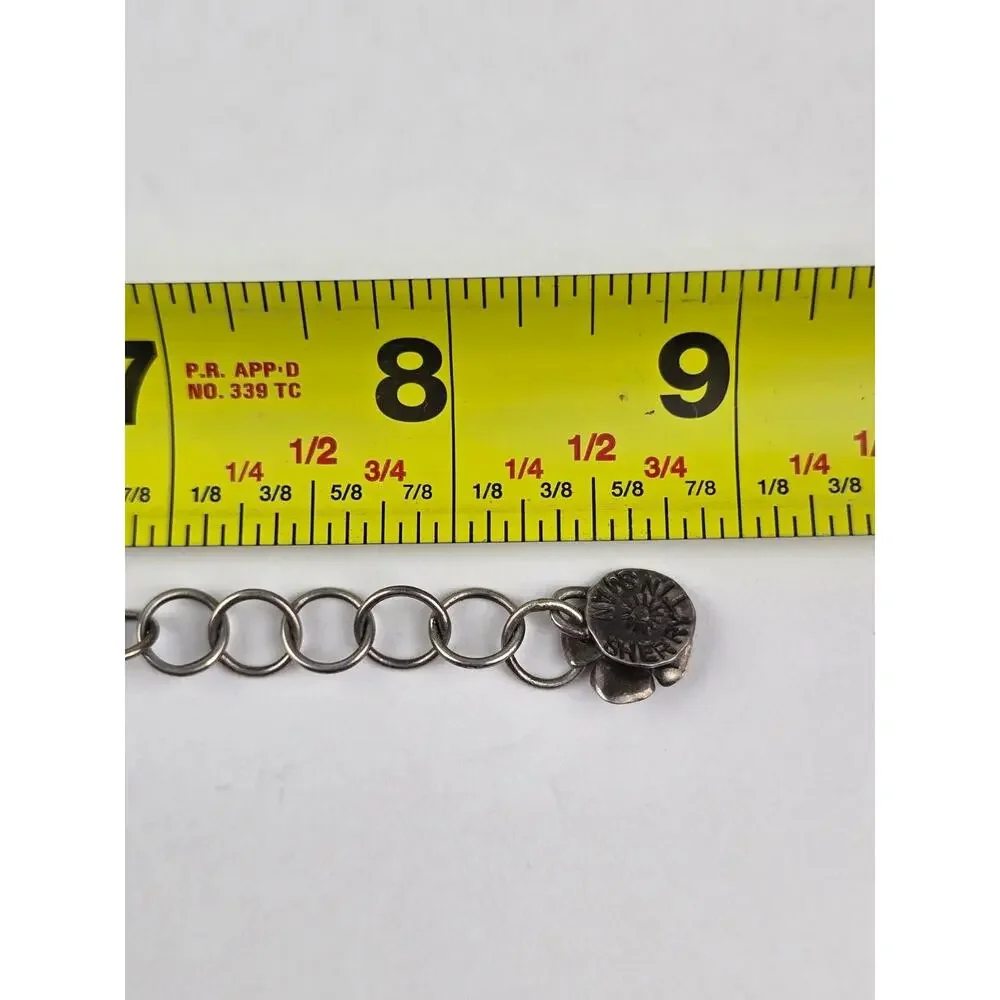 Sherry Tinsman sterling silver spiral discs bracelet 8.5